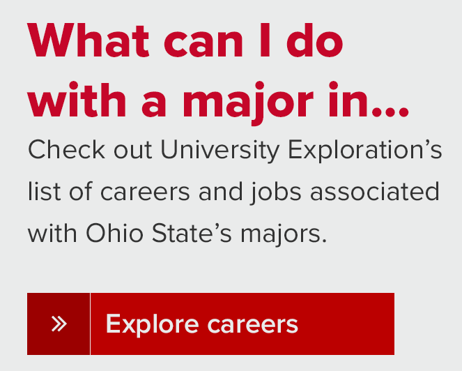 Information about careers by major.