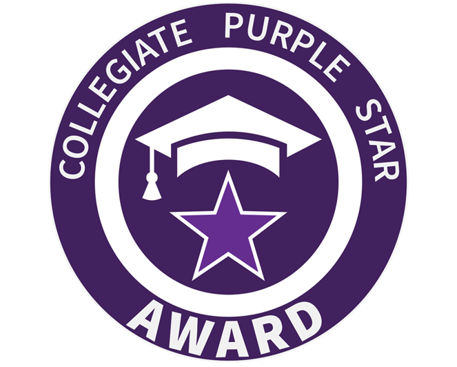 Collegiate purple star